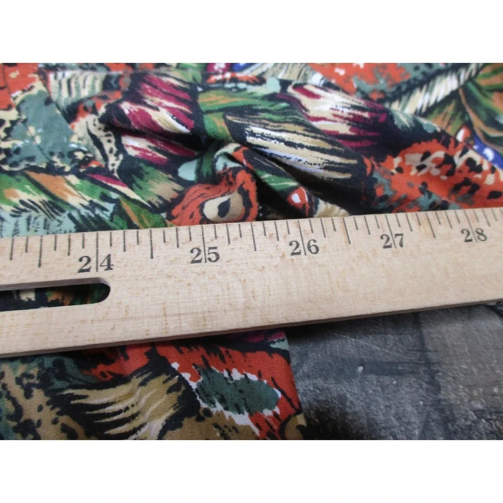 Vintage Banana Republic Shirt Mens XL Fish Print Safari Travel Short Sleeve 90s